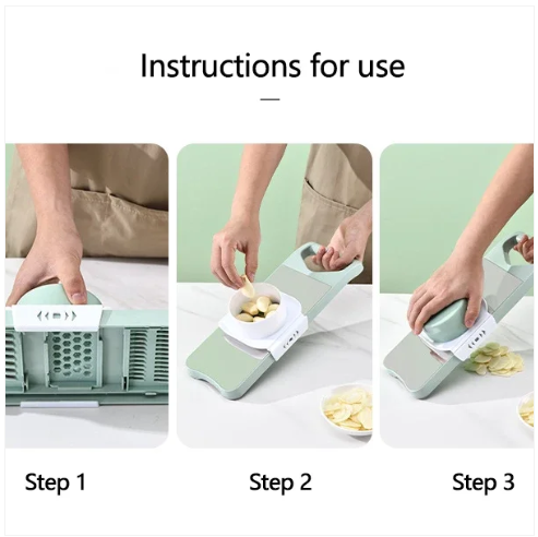 5 In 1 Stainless Steel Vegetable Slicer.