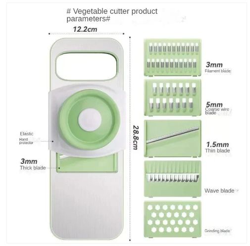 5 In 1 Stainless Steel Vegetable Slicer.